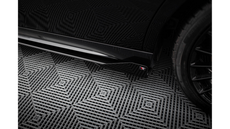 Dokładki Progów Street Pro + Flaps Mercedes-AMG A35 W177 Facelift Black-Red + Gloss Flaps