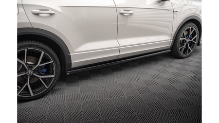 Dokładki Progów Volkswagen T-Roc R / R-Line Mk1 Facelift Gloss Black