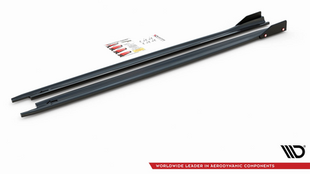 Dokładki Progów v.2 + Flaps Skoda Octavia RS Mk4 Gloss Black