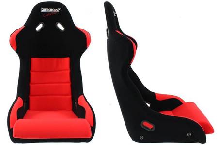 Fotel Sportowy Bimarco Cobra II Welur Black Red