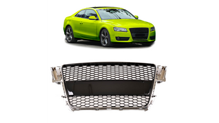 Grill sportowy Chrome & Gloss Black AUDI A5 przed liftem 2007-2011