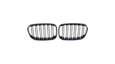 Grill sportowy podwójne żeberka Carbon Look BMW 1 F20 F21 przed liftem 2011-2015