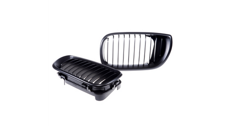 Grill sportowy pojedyncze żeberka Matt Black BMW 3 E46 Compact Facelift 2001-2005