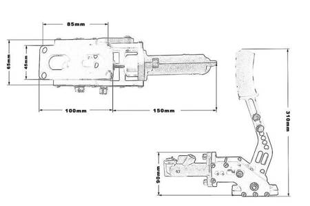 Hamulec ręczny hydrauliczny TurboWorks B01 Black