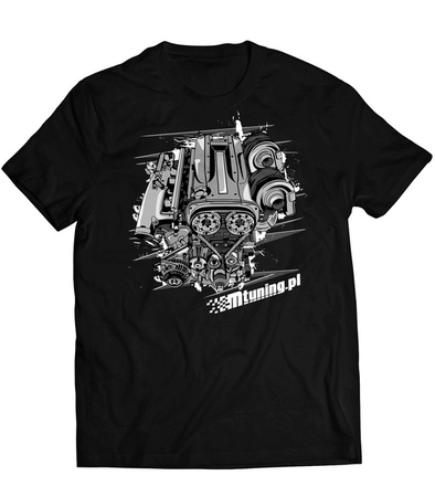 Koszulka T-Shirt MTuning Czarna Engine RB25 M
