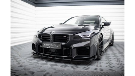 Splitter Przedni Street Pro v.1 + Flaps BMW M2 G87 Black-Red + Gloss Flaps