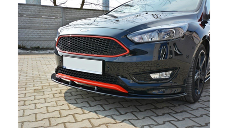 Splitter Przedni v.1 Ford Focus ST-Line Mk3 FL Gloss Black