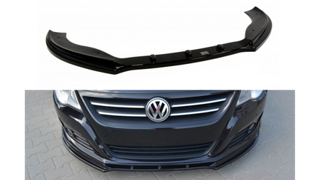 Splitter Przedni v.1 Volkswagen PASSAT CC PRZEDLIFT, STANDARDOWY ZDERZAK Gloss Black