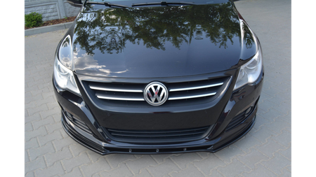 Splitter Przedni v.1 Volkswagen PASSAT CC PRZEDLIFT, STANDARDOWY ZDERZAK Gloss Black