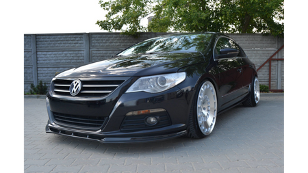 Splitter Przedni v.1 Volkswagen PASSAT CC PRZEDLIFT, STANDARDOWY ZDERZAK Gloss Black