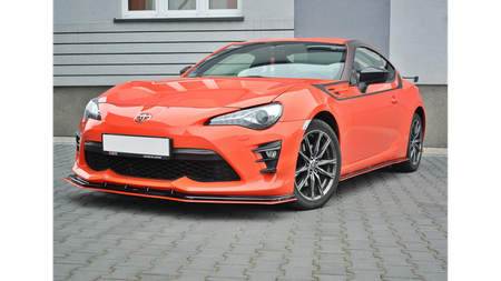 Splitter Przedni v.4 Toyota GT86 FACELIFT Gloss Black + Red