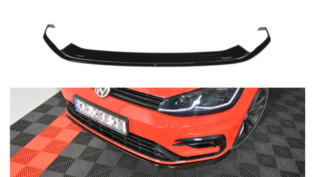 Splitter Przedni v.7 Volkswagen Golf 7 R / R-Line Facelift Gloss Black