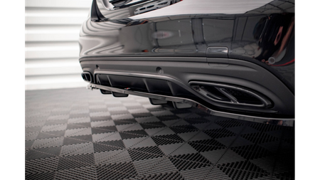 Splitter Tylny Środkowy (Z Dyfuzorem) Mercedes-Benz C AMG-Line W205 Facelift Gloss Black