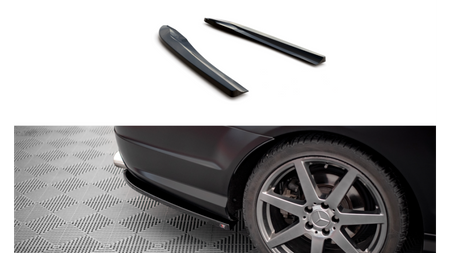 Splittery Tylne Boczne Mercedes-Benz C Coupe / Sedan / Estate AMG-Line C204 / W204 Facelift / S204 Facelift Gloss Black