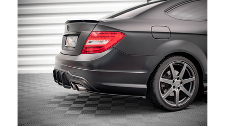 Splittery Tylne Boczne Mercedes-Benz C Coupe / Sedan / Estate AMG-Line C204 / W204 Facelift / S204 Facelift Gloss Black