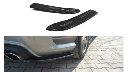 Splittery Tylne Boczne Mercedes-Benz C Sedan / Estate AMG-Line W204 / S204 Gloss Black