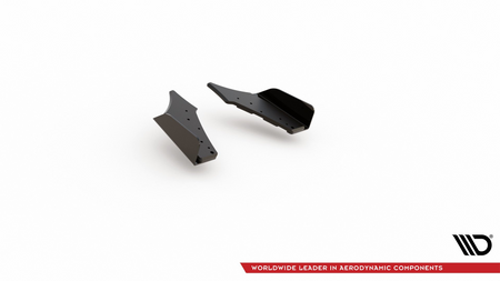 Splittery Tylne Boczne Racing Durability + Flaps Ford Focus ST Mk4 Black + Gloss Flaps