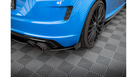 Splittery Tylne Boczne Street Pro + Flaps Audi TT S 8S Facelift Black + Gloss Flaps