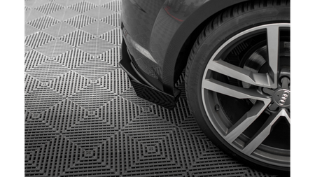 Splittery Tylne Boczne Street Pro + Flaps Audi TT S-Line 8S Black + Gloss Flaps