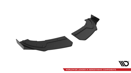 Splittery Tylne Boczne Street Pro + Flaps Audi TT S-Line 8S Black-Red + Gloss Flaps