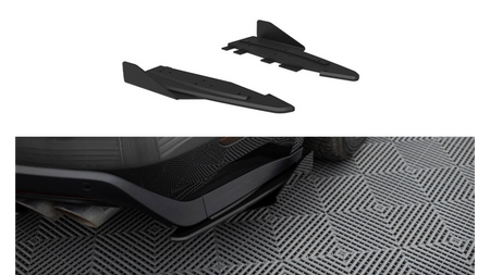 Splittery Tylne Boczne Street Pro + Flaps Ford Mustang GT Mk6 Black + Gloss Flaps