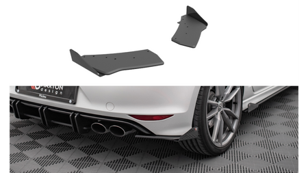Splittery Tylne Boczne Street Pro + Flaps Volkswagen Golf R Mk7 Black + Gloss Flaps