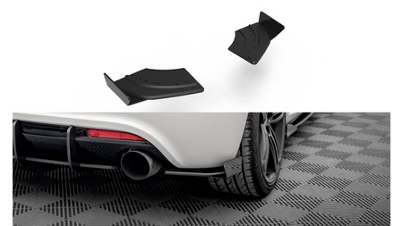 Splittery Tylne Boczne Street Pro + Flaps Volkswagen Scirocco R Mk3 Black-Red + Gloss Flaps