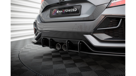 Splittery Tylne Boczne Street Pro Honda Civic Sport Mk 10 Facelift Black