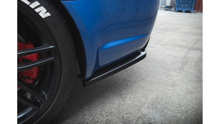 Splittery Tylne Boczne v.2 Audi RS4 Sedan B7 Gloss Black