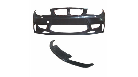 Sport Front Spoiler Matt Black BMW 1 E81 E82 E87 E88 2004-2013