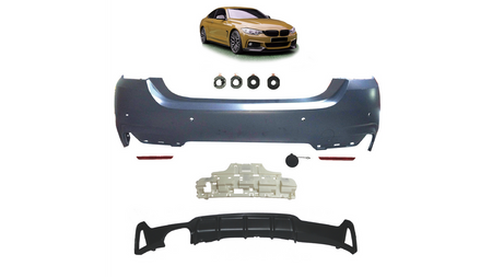 Tylny zderzak sport PDC zestaw z dyfuzorem BMW 4 F32 F33 F36 2013-2021