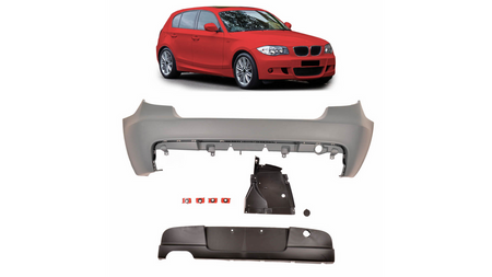 Tylny zderzak sport zestaw z dyfuzorem BMW 1 E81 E87 2004-2011