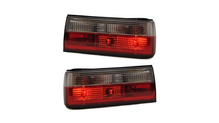 Zestaw Lamp Tylnych Crystal Red Clear BMW 3 E30 Facelift 1988-1991