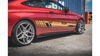 Dokładki Progów Racing Durability + Flaps Mercedes-AMG C43 Coupe C205 Black-Red + Gloss Flaps