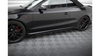 Dokładki Progów Street Pro + Flaps Audi A5 / A5 S-Line / S5 Coupe / Cabrio 8T / 8T Facelift Black-Red + Gloss Flaps